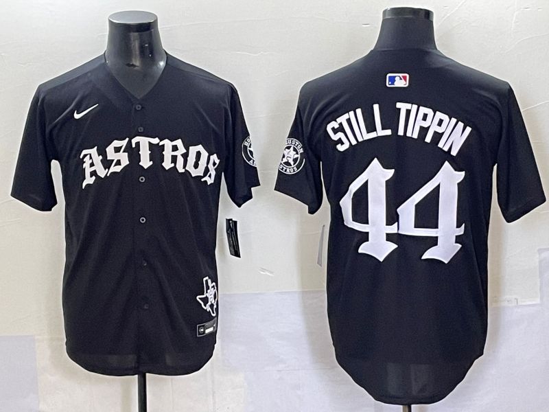 Men 2025 Houston Astros #44 Still Tippin Black Seven generations Joint Name Nike MLB Jersey style 1->houston astros->MLB Jersey